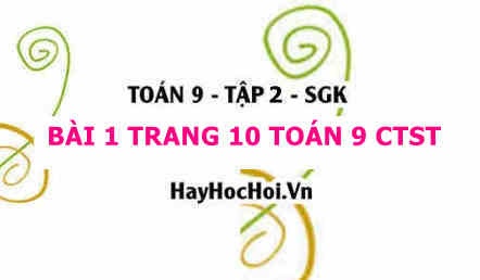 Bài 1 trang 10 Toán 9 tập 2 Chân trời sáng tạo